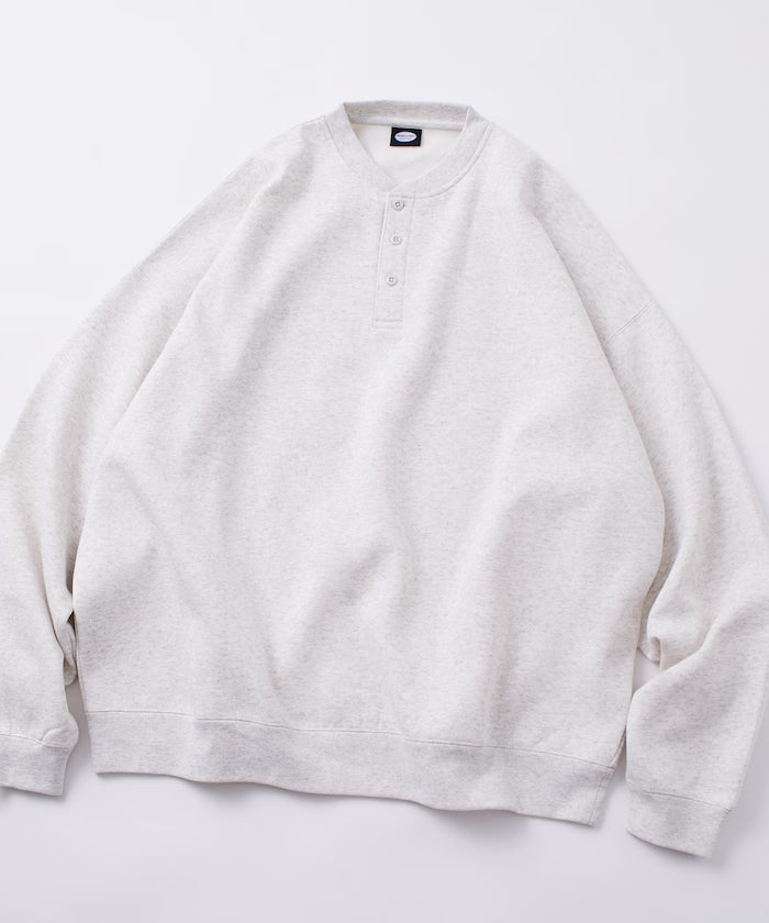 Big Silhouette Henley Neck Sweat Pullover [Limited Edition]