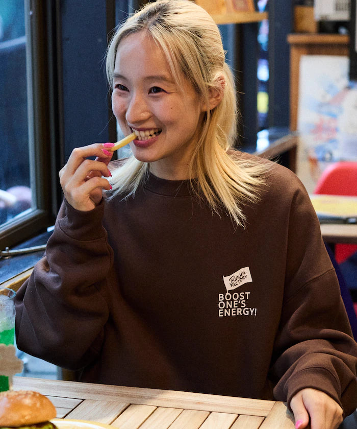 Burger Factory x FREAK'S STORE / Burger Factory Limited Edition Big Silhouette Back Print Crew Neck Sweatshirt [Limited Release]