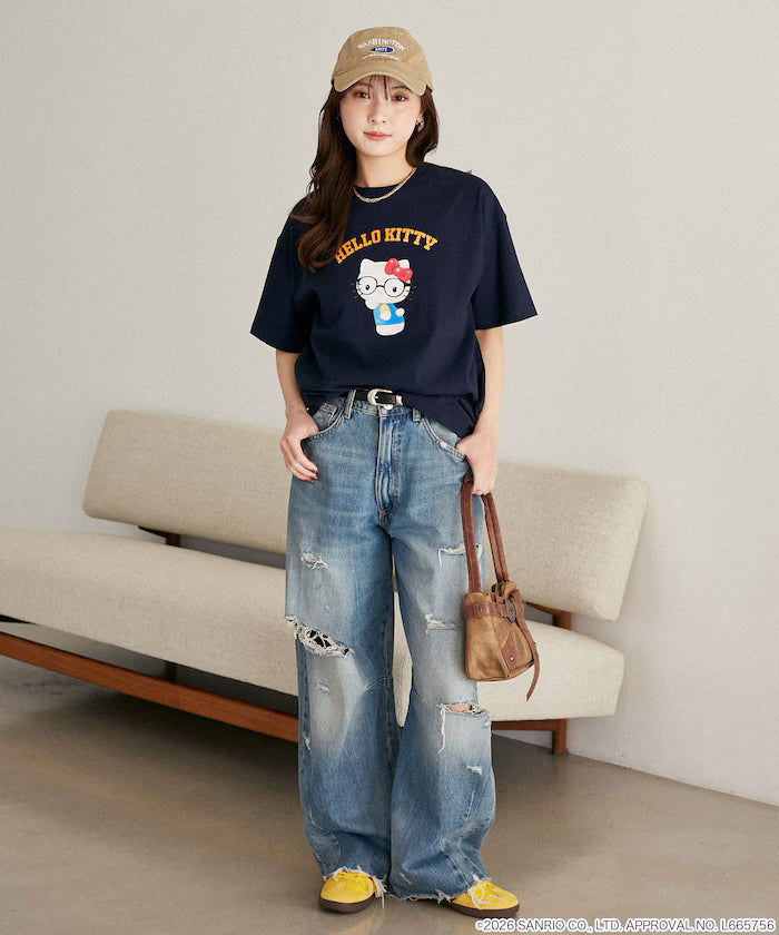 "SANRIO CHARACTERS" College Style Printed T-Shirt Limited Edition