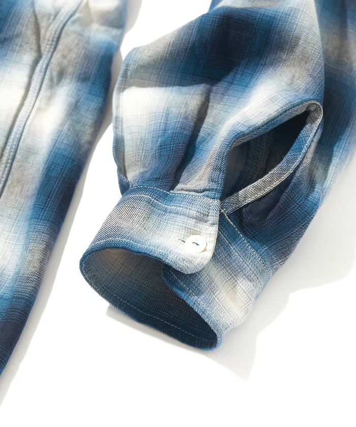 Magazine Pocket Open Collar Shirt(Ombre)