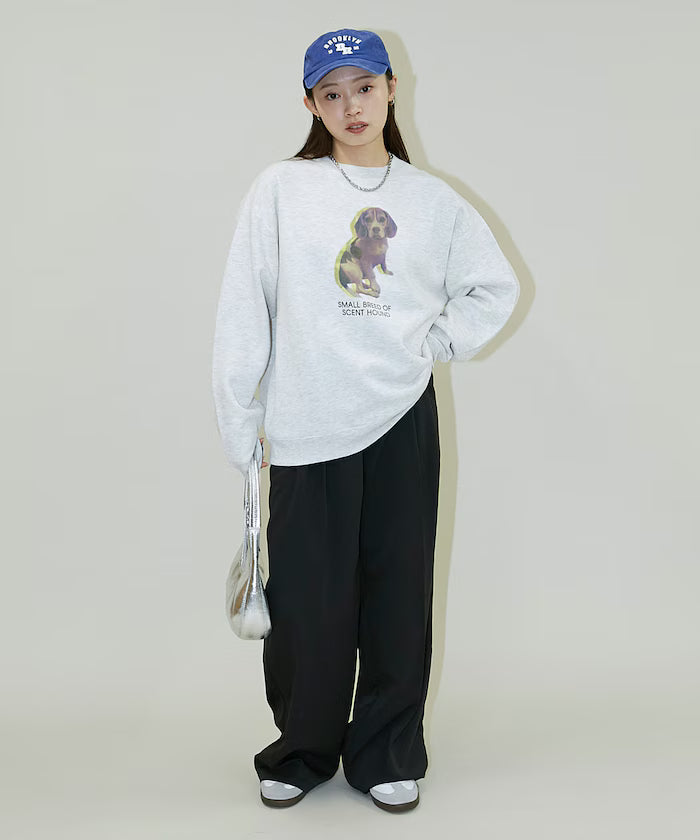 Dog Photo Print Fleece Lined Sweat Pullover Limited Edition