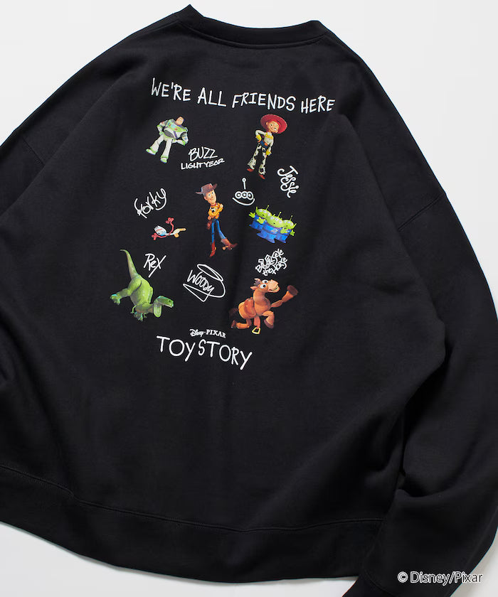 TOY STORY / Toy Story / Exclusive Back Print Crew Neck Sweat / RANDOM [Limited Edition] - Black