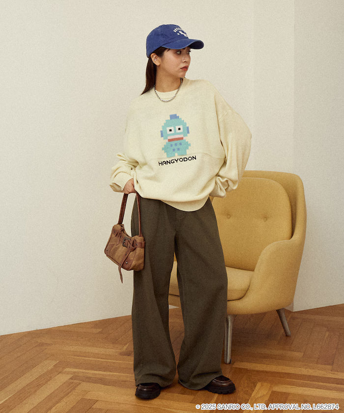 "SANRIO/Sanrio" Pixel Art Jacquard Knit Limited Edition