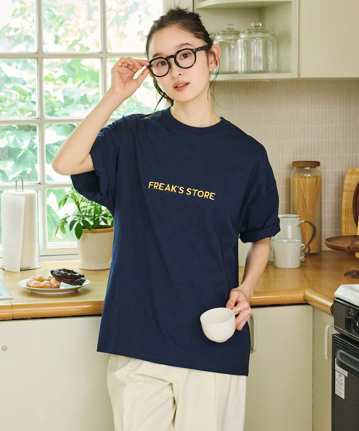 Relaxed Fit Embroidered Logo Crew Neck T-Shirt 【Limited Edition】