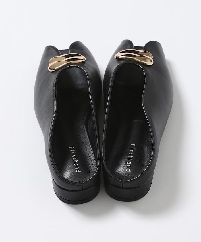 Metal Plate Open Toe Shoes