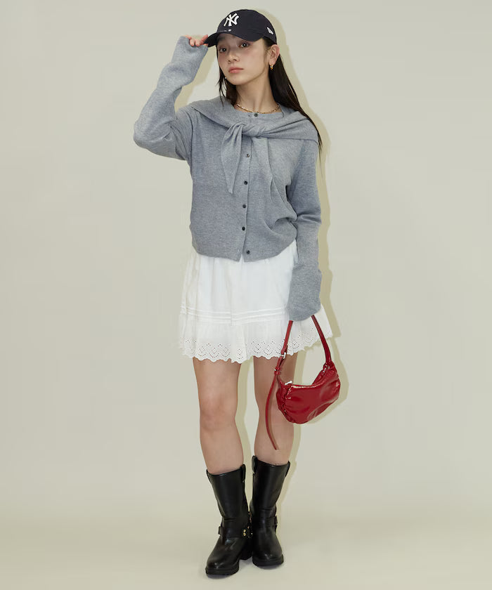 Stole Set Crew Neck Cardigan Limited Edition