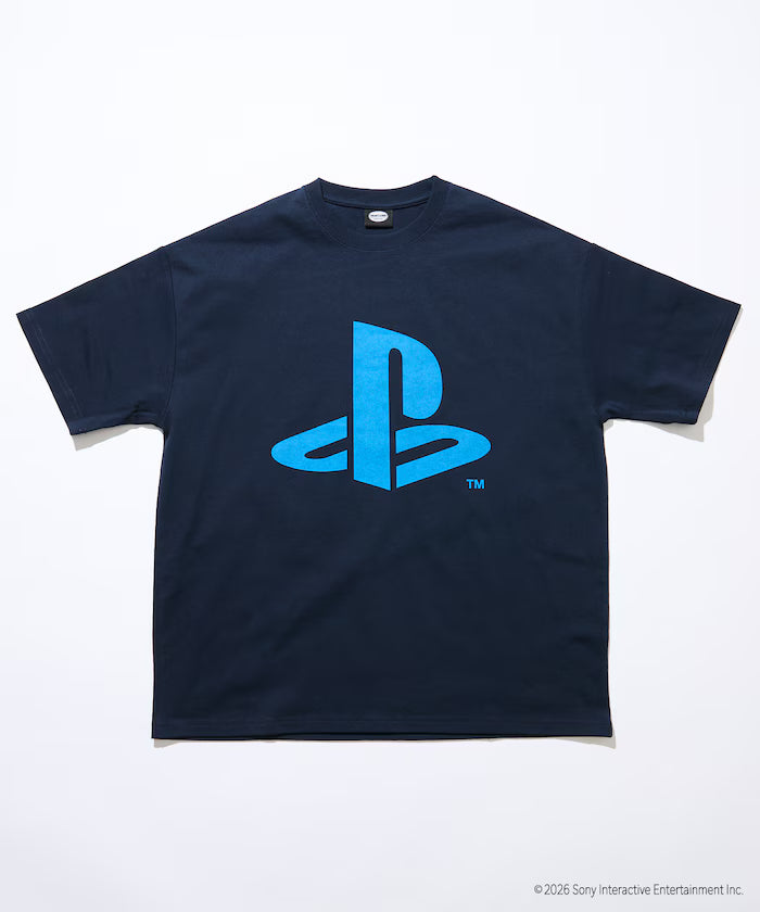Big Silhouette Logo Back Print Crew Neck T-Shirt / PlayStation LOGO 【Limited Edition】