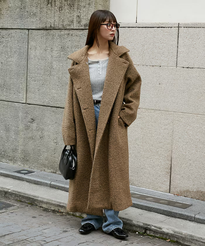 Multicolor Shaggy Long Coat Limited Edition