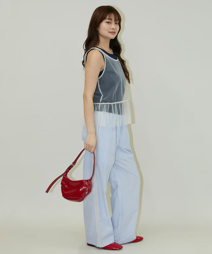 <Set Item> Tulle Layered Tank Top Limited Edition