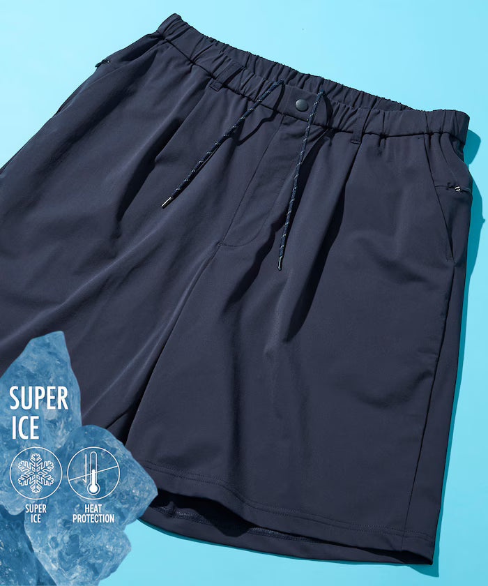 SUPER ICE / Super Ice Easy Short Pants with Contact Cooling / Quick Dry / UV Cut - Navy