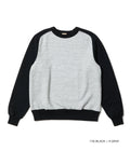 WHITESVILLE FREEDOM SLEEVE SWEAT SHIRT - BLACK × H.GRAY