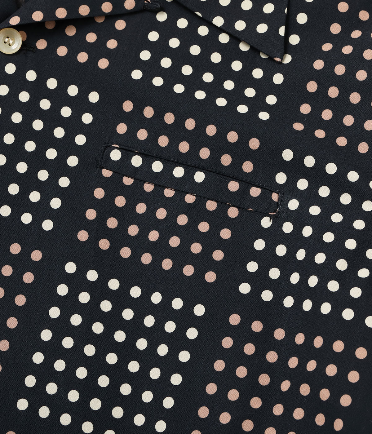 TYPEWRITER COTTON OPEN SHIRT “POLKA DOT”