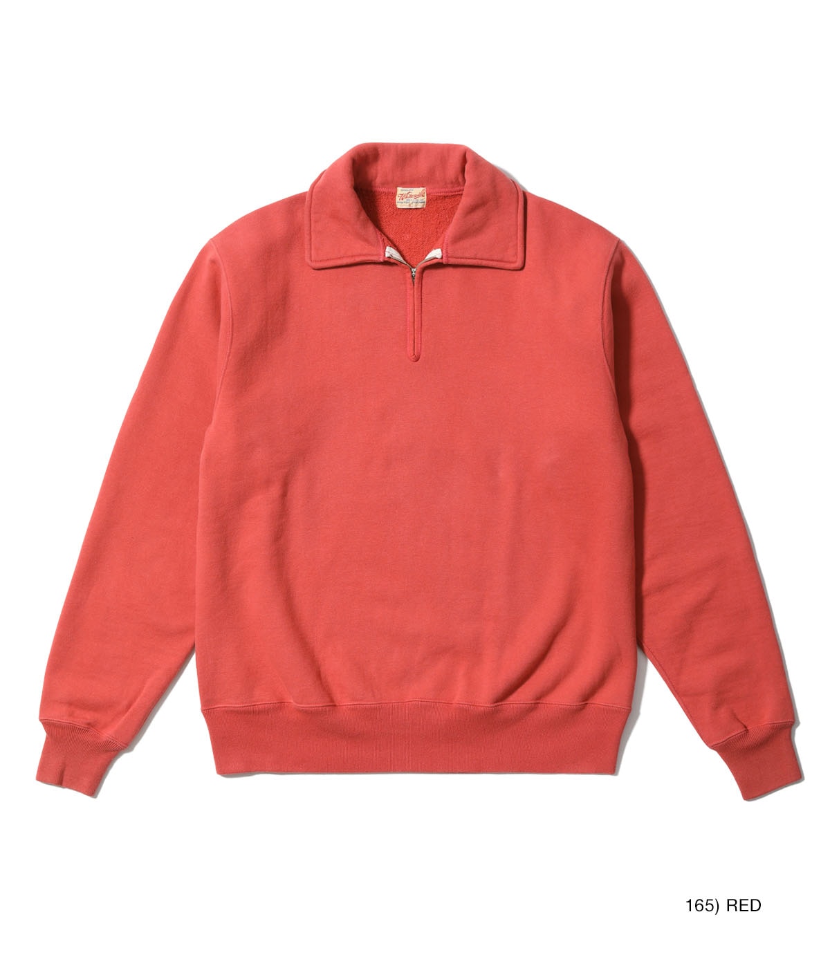HALF ZIP SWEAT SHIRT - RED