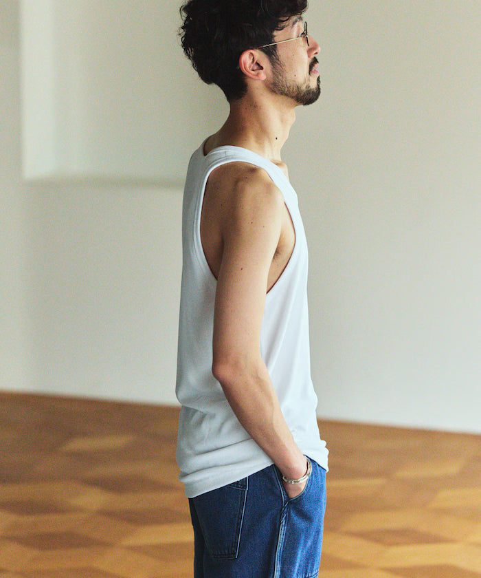 AIRDRY FUNCTIONAL High-Performance Material Ribbed Tank Top / Quick Drying / Heat Shielding
