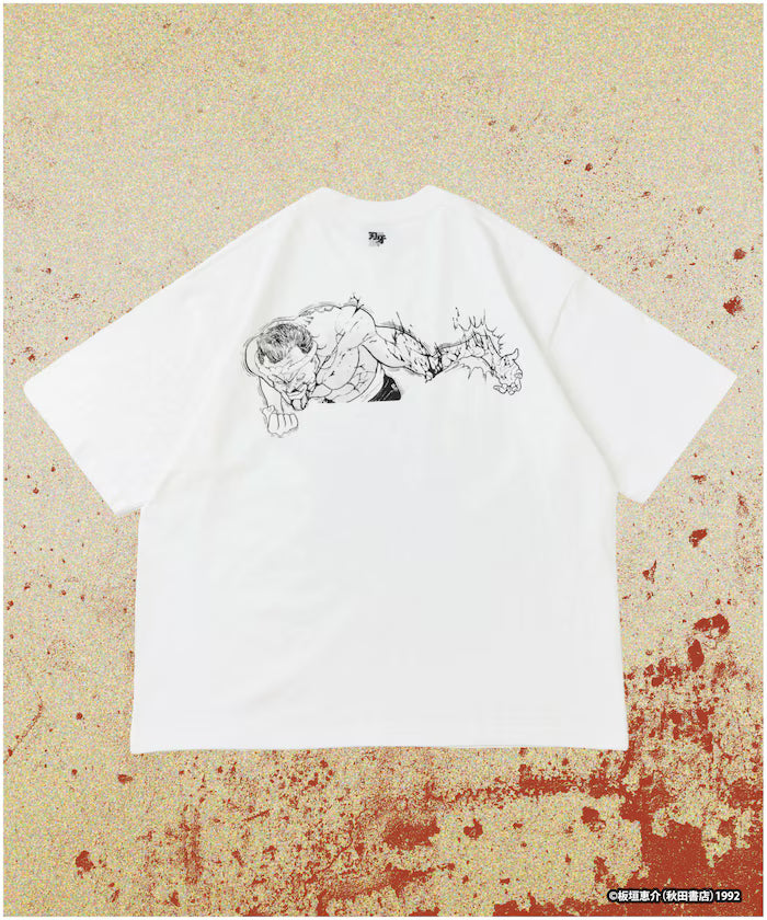 【June 12 12:00 Sale Start】 Baki 'Unyielding / Chiharu Shiba' Print Crew Neck T-Shirt