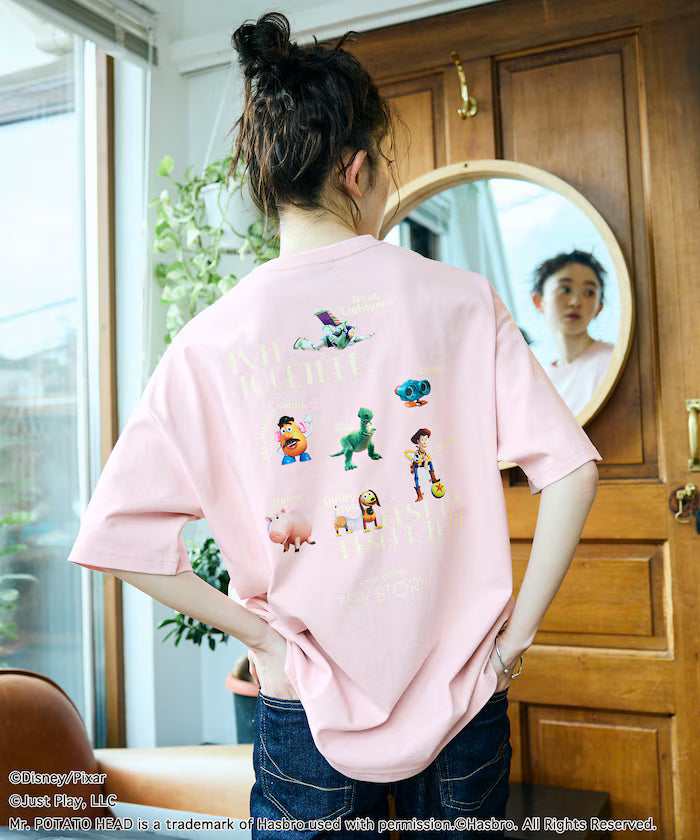 [TOY STORY] Exclusive Back Print Crew Neck T-Shirt / RANDOM [Limited Edition] - Pink