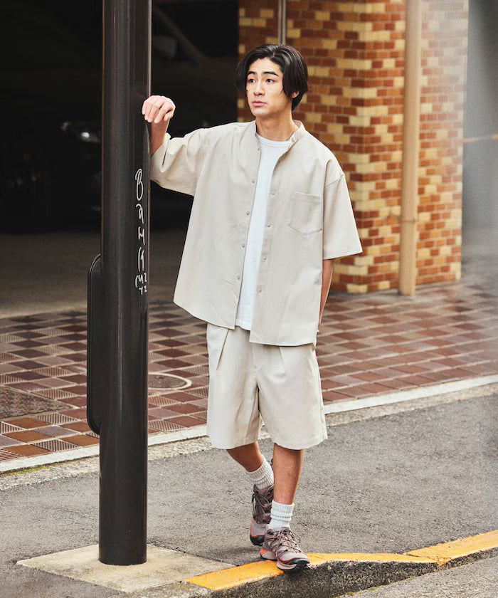 [New Color Added] Quick-Drying Material Relaxed Fit Easy Short Pants Linen-like Home Care