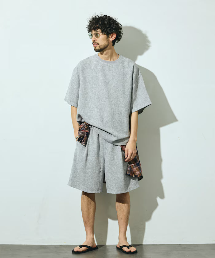 Summer Tweed Short Sleeve Crew Neck / Compatible with Setup
