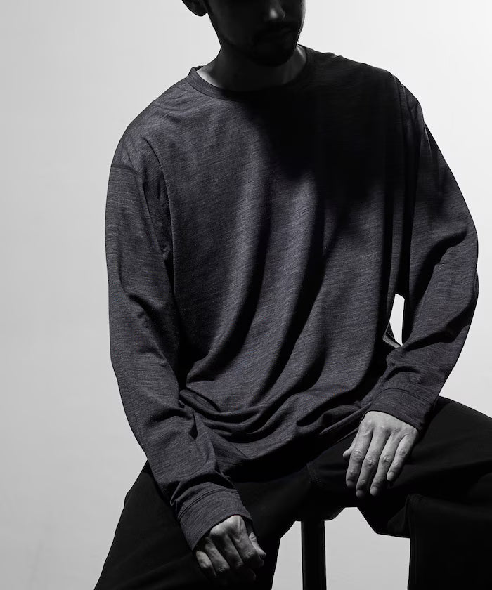 Washable Merino Wool Blend Long Sleeve T-Shirt