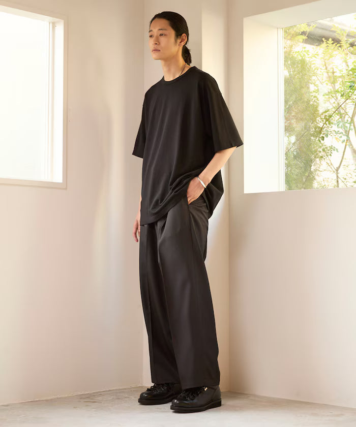 SUPER MERINO WOOL×INKEEP Crew Neck Short Sleeve T-Shirt