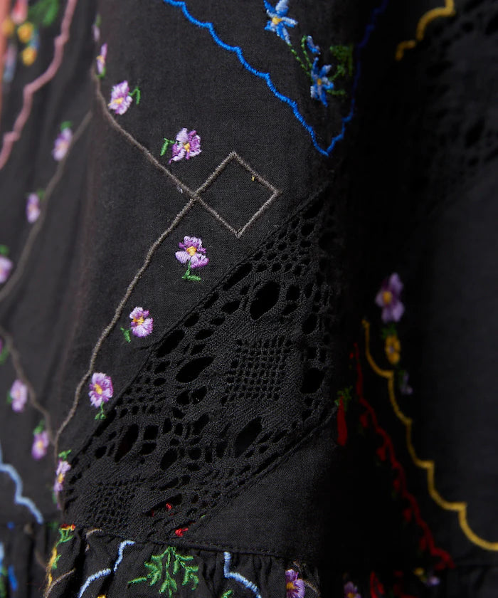 Flower Handkerchief Embroidered Camisole Dress