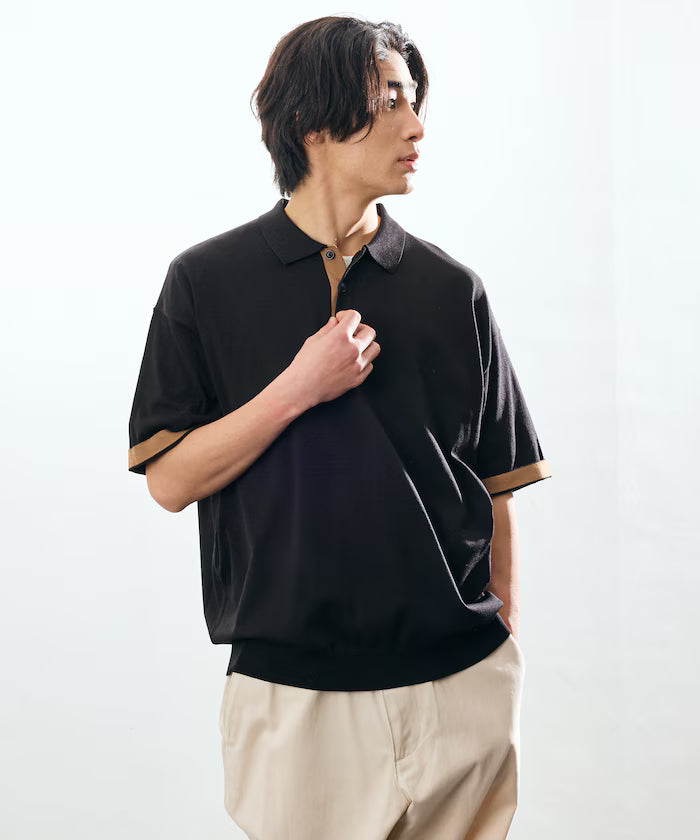Relax Fit Relax Fit Cool Touch Color Block Knit Polo Shirt [Limited Edition]