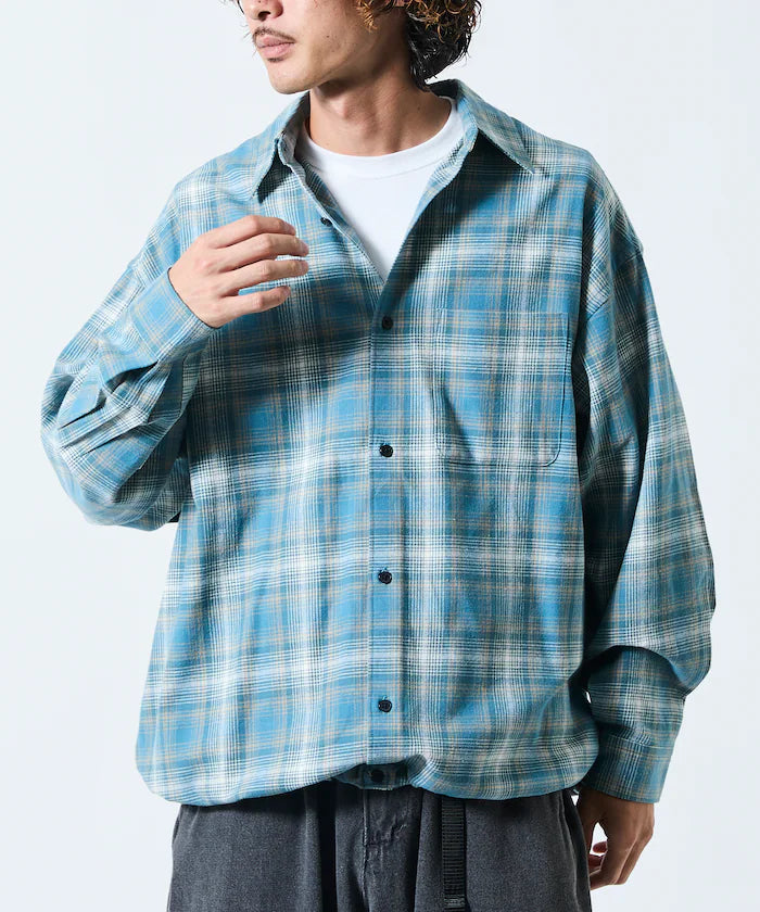 Wide Silhouette Ombre Check Spindle Shirt [Limited Edition]