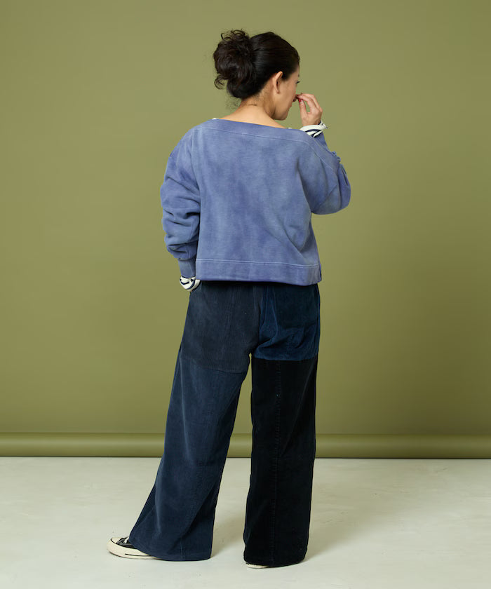 Boat Neck Short Sweatshirt