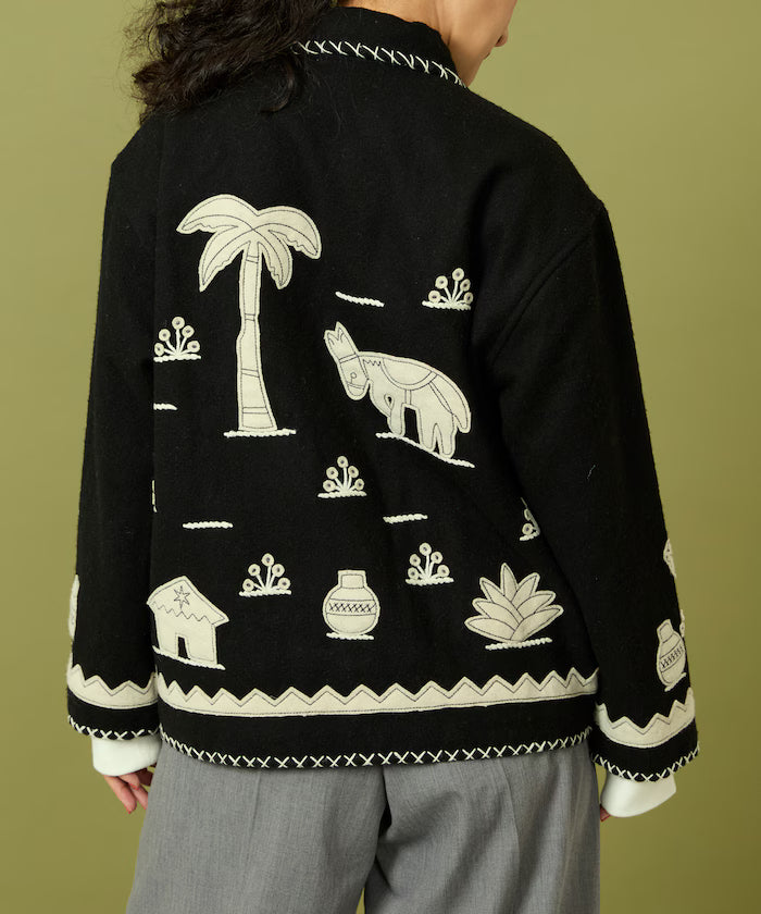 Indian Embroidery Wool Mexican Jacket