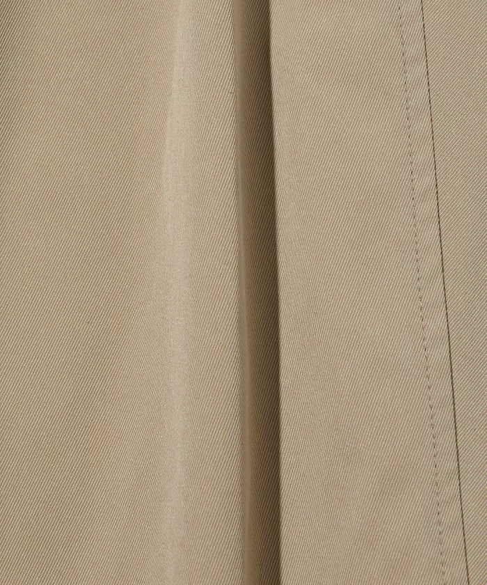 Wide Silhouette Double Tuck Poly Chino Slacks [Limited Edition]