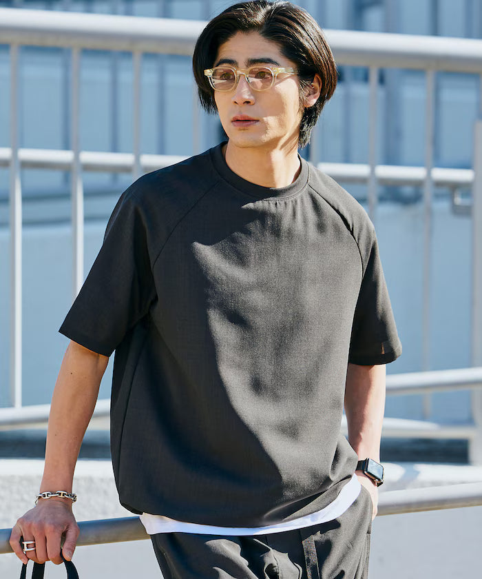 AiRide/Air Ride Relaxed Fit Raglan Short Sleeve Pullover/Moisture Wicking/UV Cut/Hem Code [Limited Edition]
