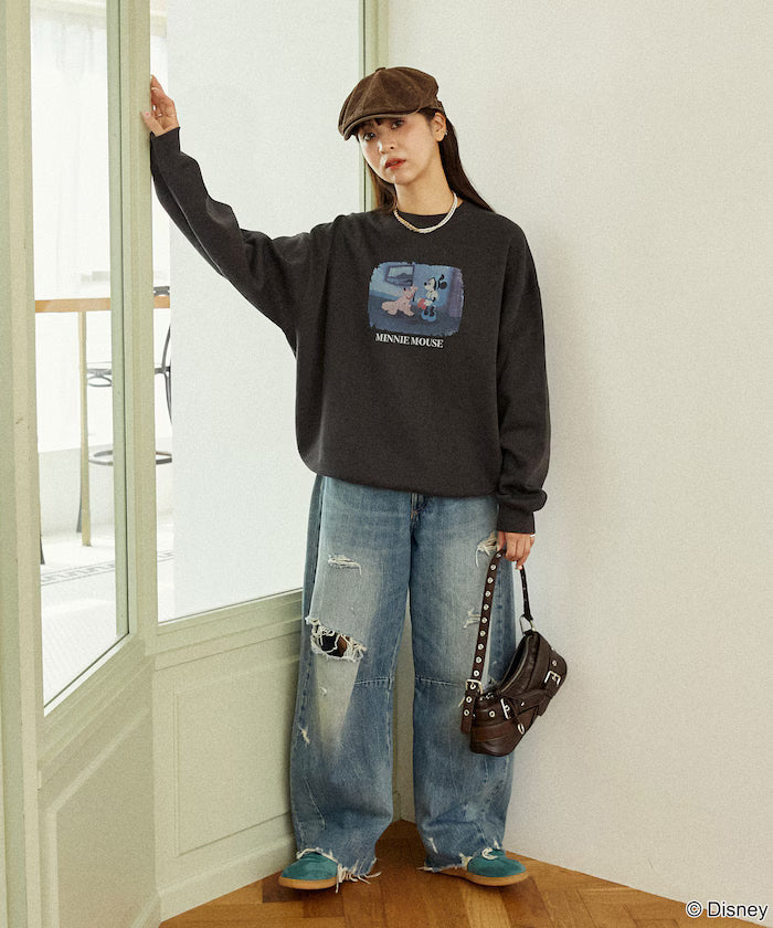 Minnie Mouse/ミニーマウス/Photo Print Crew Neck Sweat Limited Edition
