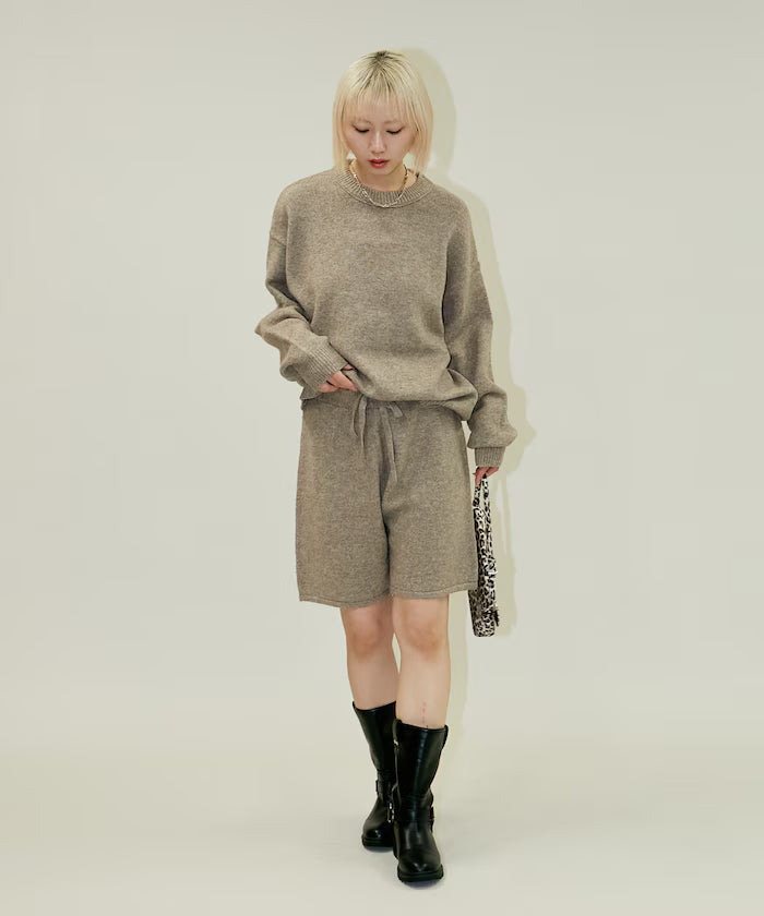 Knit Top Short Pants Set Up Limited Edition