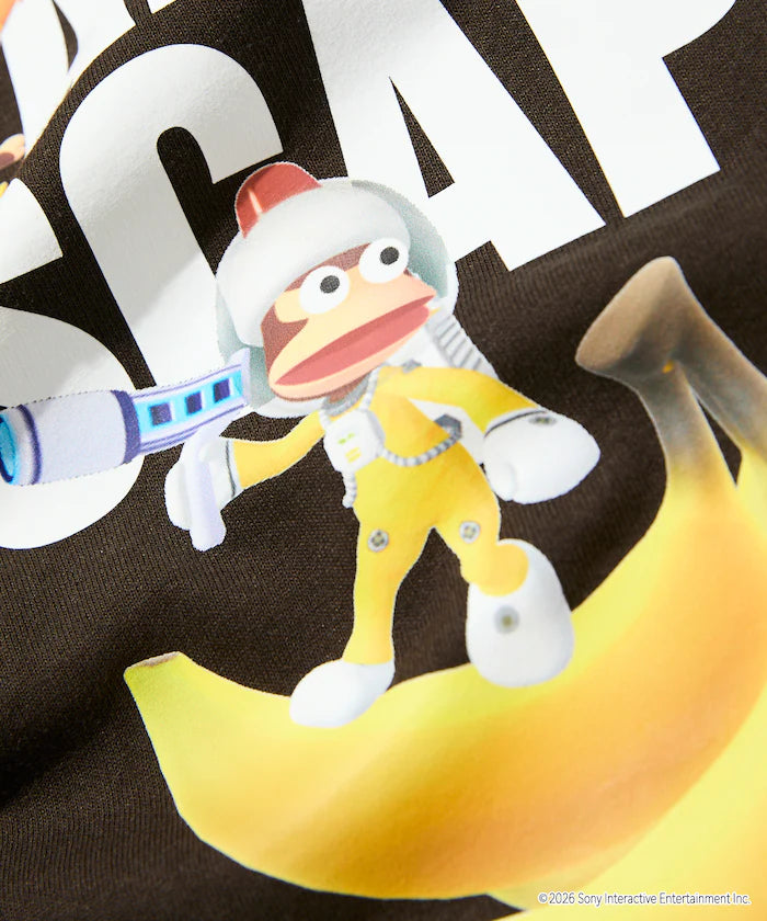 Big Silhouette Back Print Crew Neck T-Shirt/PlayStation Ape Escape 【Limited Edition】