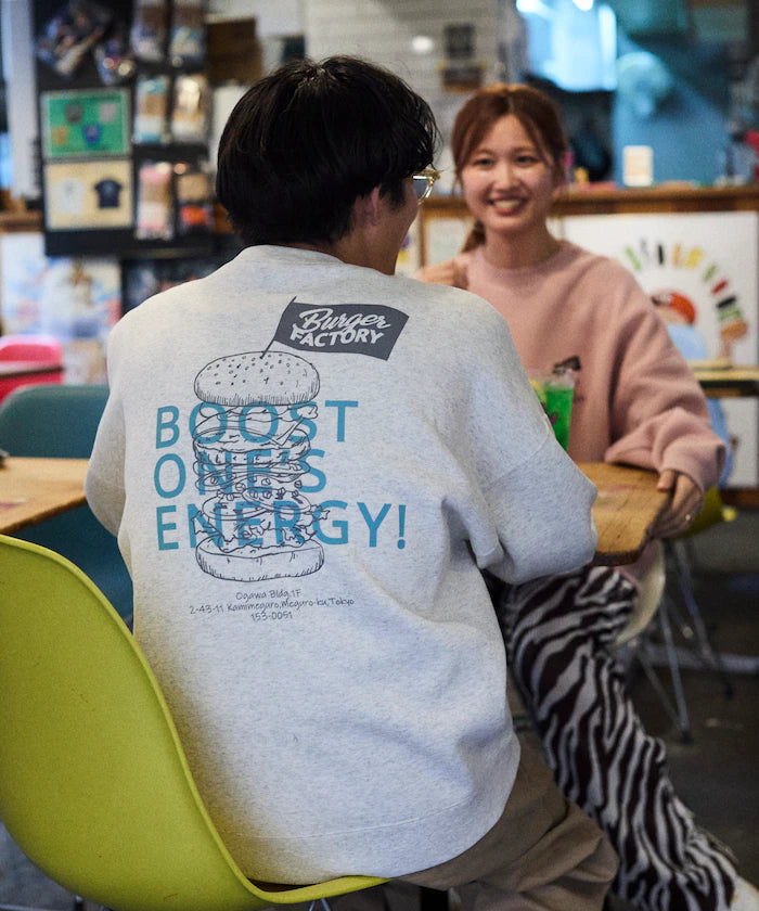 Burger Factory x FREAK'S STORE / Burger Factory Limited Edition Big Silhouette Back Print Crew Neck Sweatshirt [Limited Release]