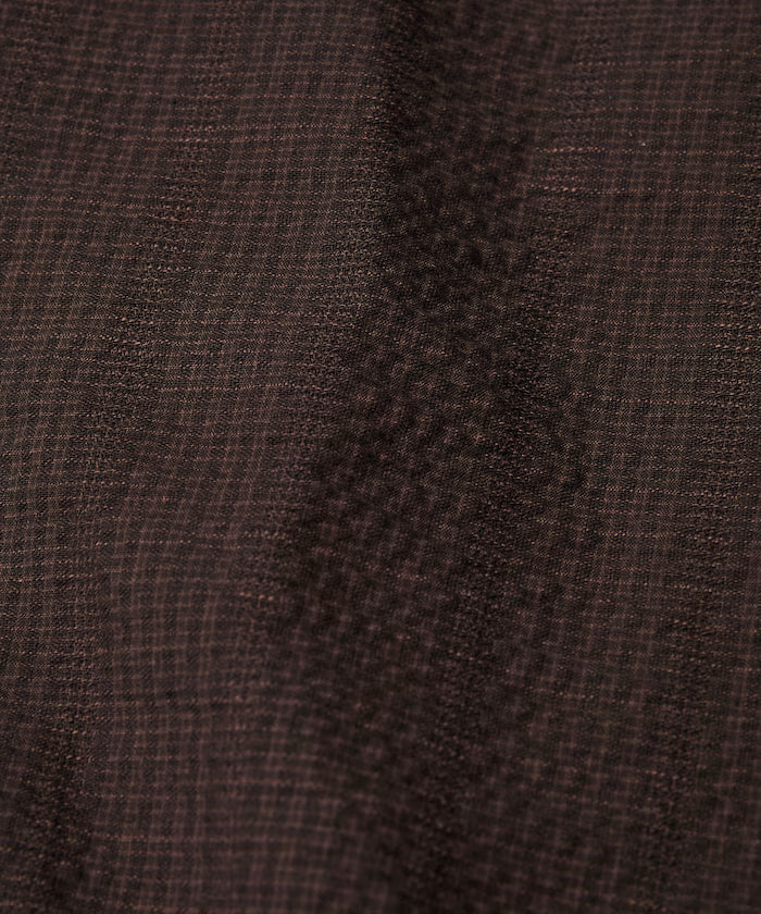 Seersucker Spindle Open Collar Short Sleeve Shirt