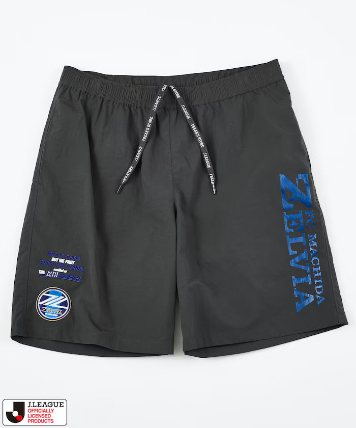 [May 15 12:00 Start of sale] J.LEAGUE × FREAK'S STORE Special Order SUPPORTERS NYLON SHORTS [FC Machida Zelvia] - Charcoal Gray