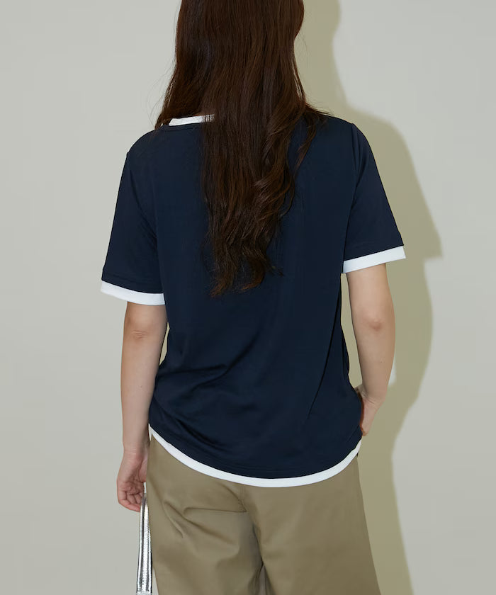 Layered Color Scheme Henley Neck T-Shirt Limited Edition