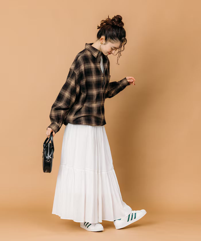 Wide Silhouette Ombre Check Spindle Shirt [Limited Edition]
