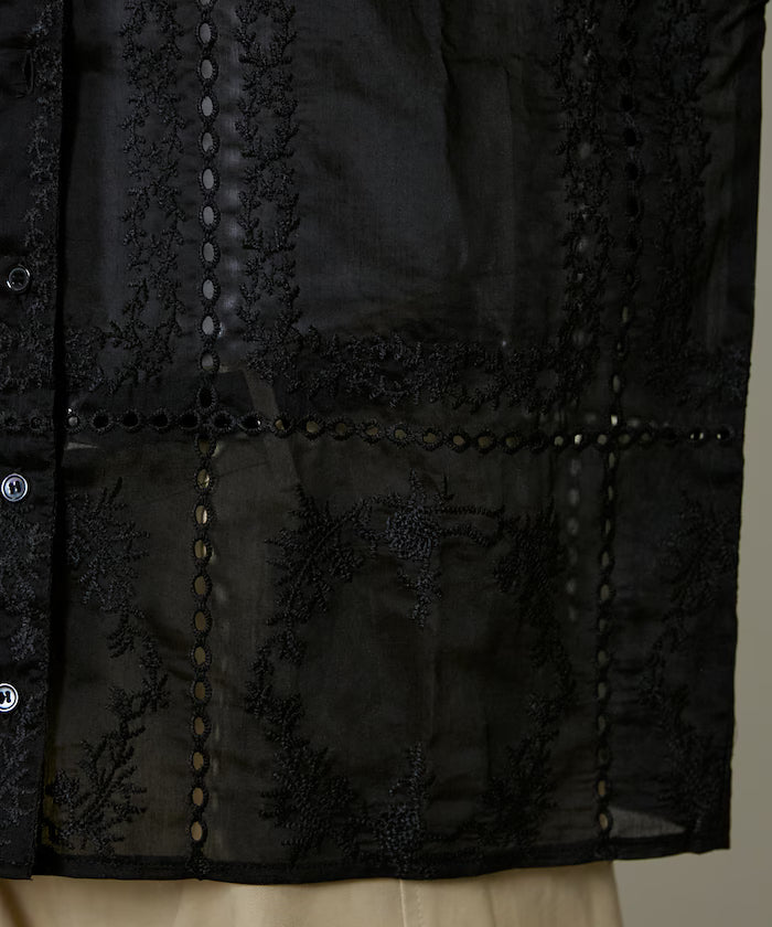 Pico race lace color collar lace shirt limited edition