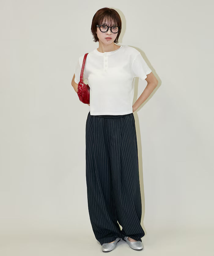 Light Waffle Henley Neck T-Shirt Limited Edition