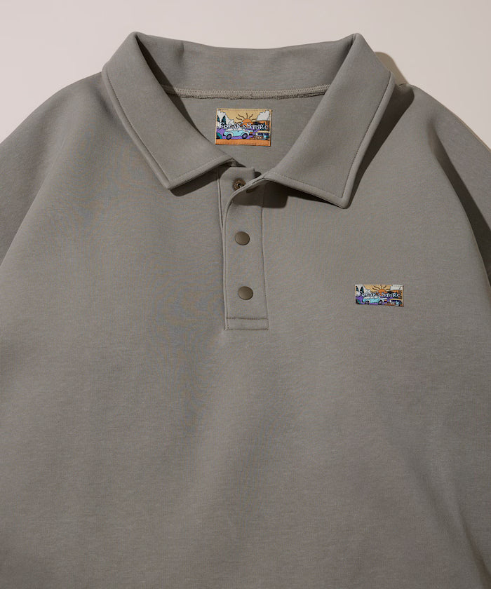 Big Silhouette Spindle Cardboard One Point Logo Polo Color Sweat