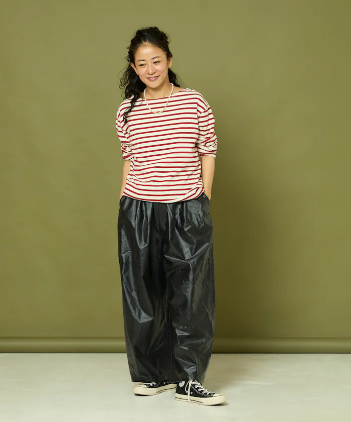 Leatherette Easy Tuck Pants