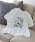 Marilyn Monroe Short Sleeve Monochrome Photo T-shirt - White