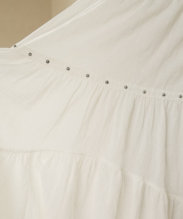 Studded Asymmetrical Tiered Skirt Limited Edition