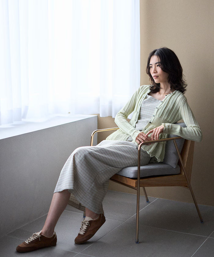 Japan-made Whole Garment Peplum Cardigan