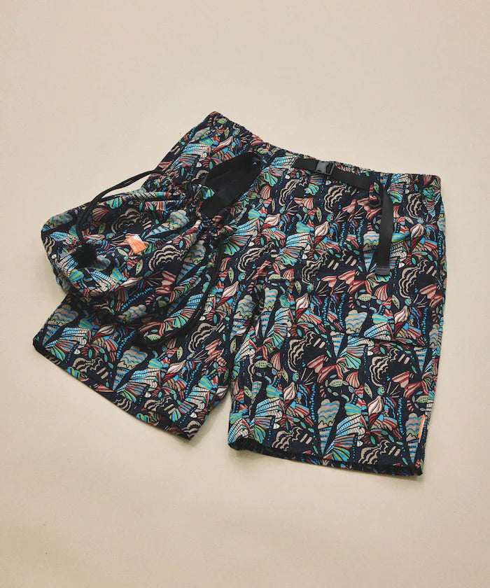 Relaxed Fit Recycled Nylon Webbing Belt Shorts