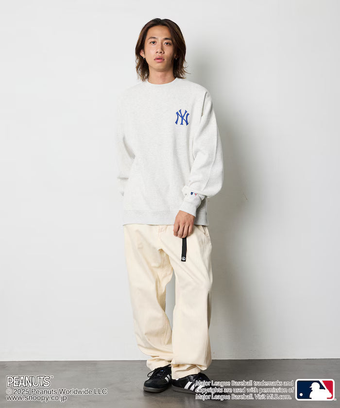 MLB×PEANUTS Exclusive Big Silhouette Back Print Crew Neck Sweat/YANKEES [Limited Edition]