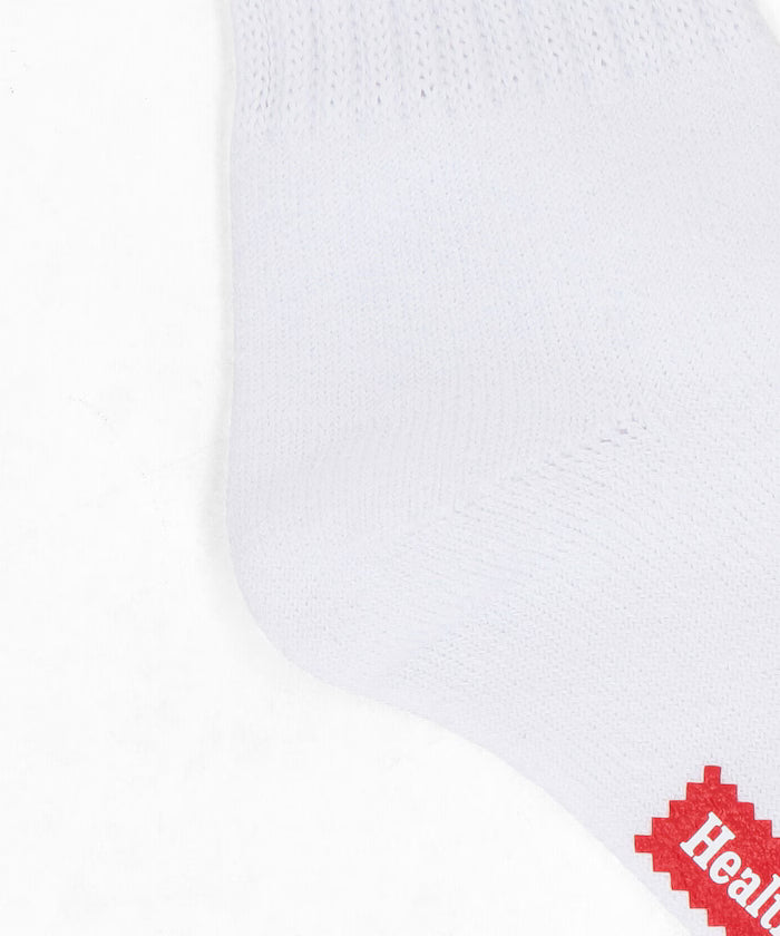 Sinker Plain White Crew Socks (25.0-27.0cm)