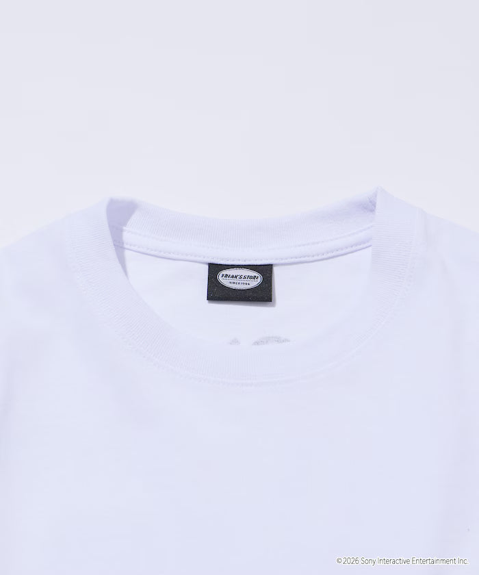 Big Silhouette Logo Back Print Crew Neck T-Shirt/PlayStation NEVER STOP 【Limited Edition】